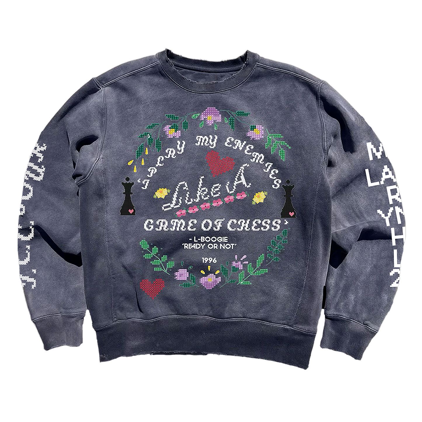 MLH CROSS STITCH CREWNECK