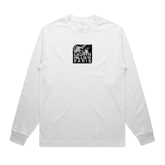 MLH WHITE PARIS POP-UP LONG SLEEVE TEE