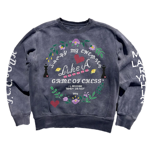 MLH CROSS STITCH CREWNECK